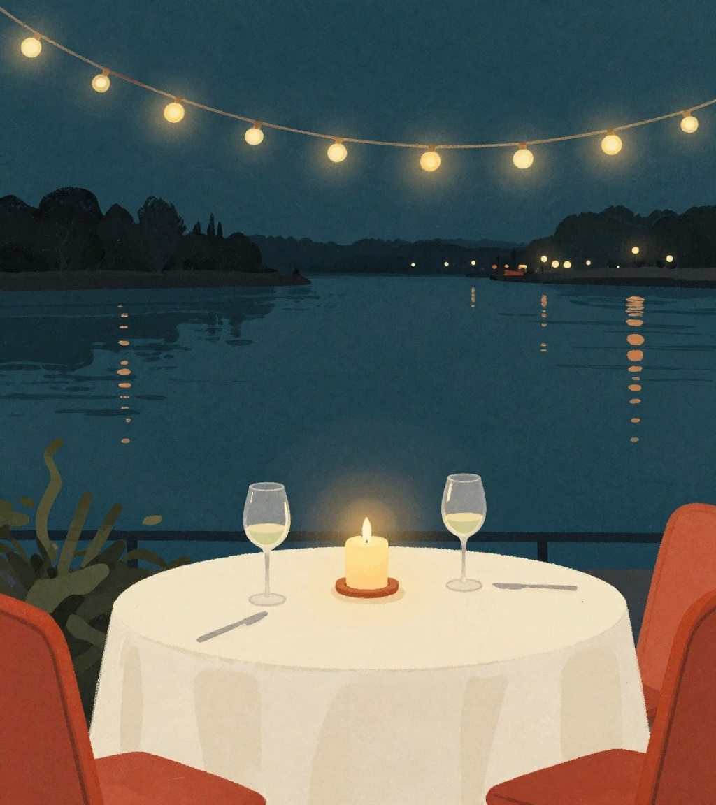 Une table sur l’eau
